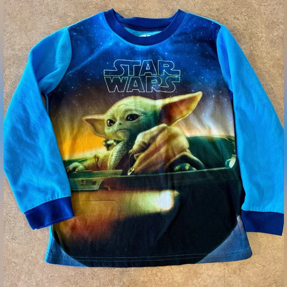 Star Wars Kids Cozy Fleece Pajama Set - Blue and Black, Size 6/7